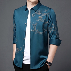 BO6817钱塘2020-3时尚休闲秋季新款简约中年男士衬衣P29，男装衬衫，钱塘207-3