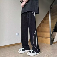 卫裤男潮牌新款宽松春秋季运动灯芯绒垂感裤子直筒休闲裤KA782，男装休闲裤，星座1116A-1（原606A）