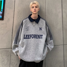 潮流运动系列球服POLO衫24新款宽松字母印花卫衣男女帽衫W99-P58，男装卫衣，电商C307