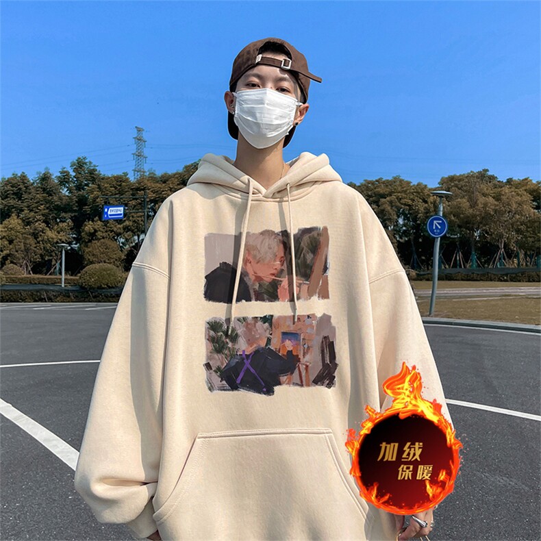 500克重磅秋冬美式加绒加厚卫衣外套DL162常规特P35绒特P40,男装卫衣,电商A486