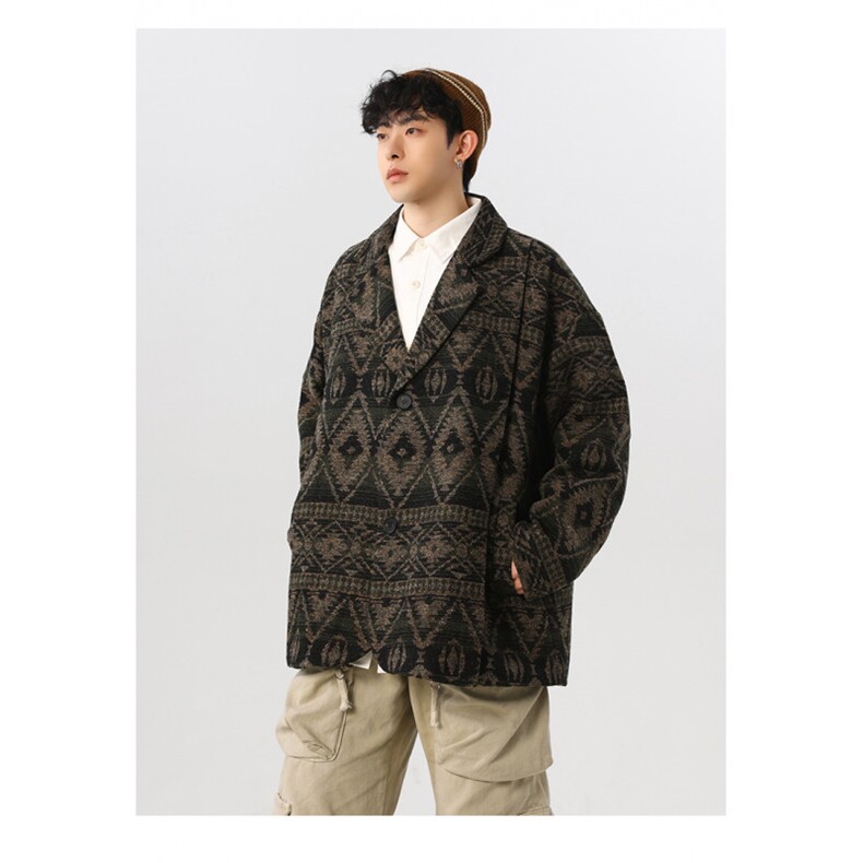 加绒加厚提花复古西装毛呢大衣504-F65-P78控128（加绒P88控138）,男装西服,星座504