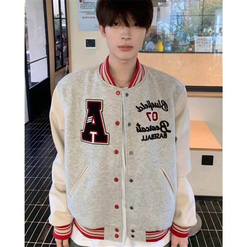 复古棒球服秋冬新款学生宽松显瘦时尚休闲夹克上衣外套J694,男装夹克,星座1116A（原606A-3）