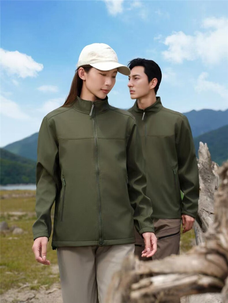 冲锋衣立领长袖百搭时尚修身型,男装夹克,冬梦尼服饰