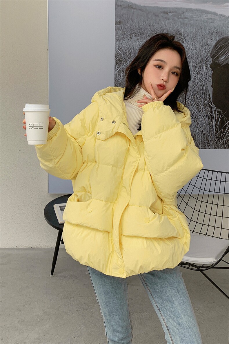 现货2025新款鹅黄短款面包棉服浙宝035/款号5822P160/K258,女装棉衣/棉服,2C053