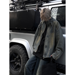 【有货】cleanfit水洗做旧短款牛仔外套美式工装夹克JK03LL-特P78图片