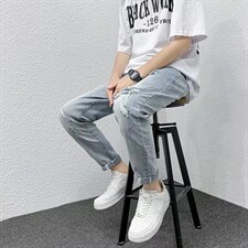 2023年新款男直筒休闲高弹小脚九分牛仔裤N115P45，男装牛仔裤，星座1116-2