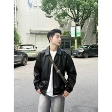 痞帅皮衣宽松百搭夹克JK0157-P70，男装夹克，星座313A(原308A-2)