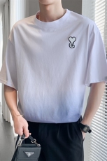 2024新款轻奢风吊染休闲大码宽松渐变圆领短袖T恤潮男39153-p48，男装T恤，电商D303