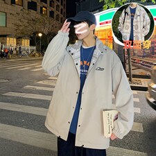 男春季休闲夹克新款潮牌宽松双面穿上衣外套CYJK2120-P75，男装夹克，电商A128