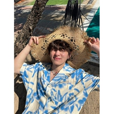 夏季沙滩度假花卉印花古巴领衬衫男休闲宽松短袖衬衣女WLA233-P34，男装衬衫，星座1008