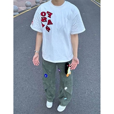 全刺绣夏季新款T恤短袖学生潮情侣上衣BT016-特P28，男装T恤，星座412-3