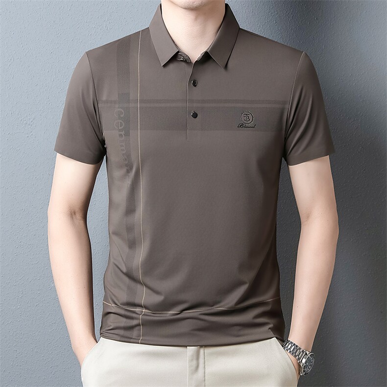 男士夏季短袖T恤时尚百搭翻领POLO衫半袖中年装T恤ZG1352-P70,男装T恤,星座1105-3