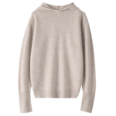 七针双股加密连帽衫2024年秋季简约针织上衣，女装羊毛衫，佰旭羊绒