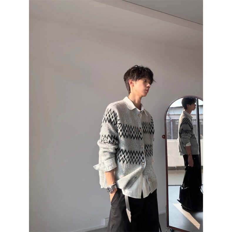 C316MY8437P78秋冬新款长袖毛衣针织衫时尚百搭开衫复古,男装针织衫/毛衣,电商C316