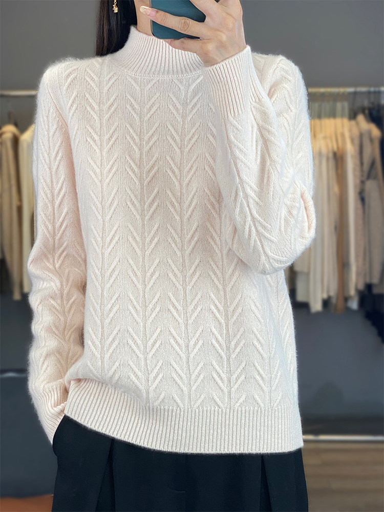 2025年秋季新款百搭加厚设计羊绒衫，女装羊毛衫，浙麦羊绒