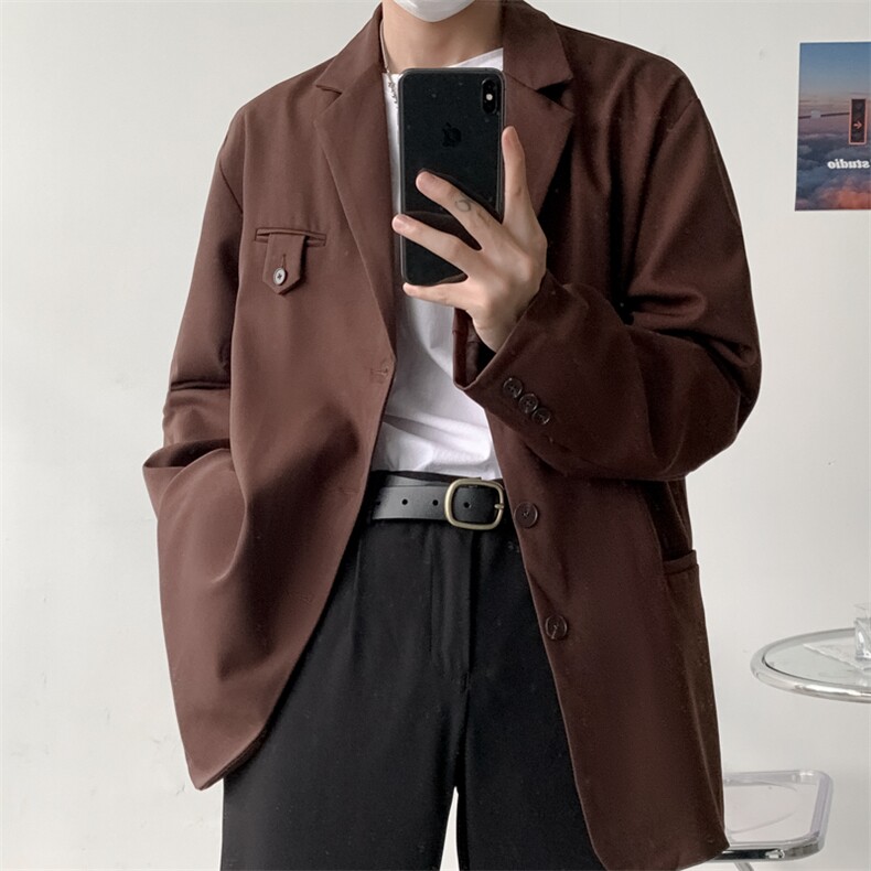 港风休闲外套男韩版小西服情侣痞帅西装潮XF09 P75图片