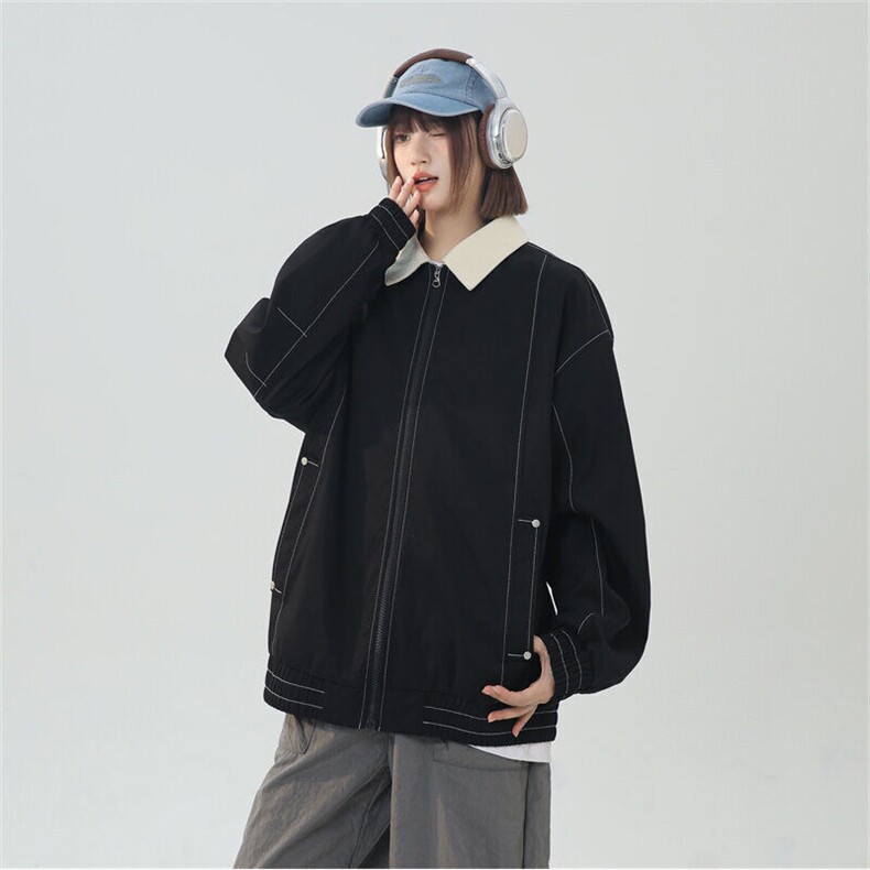 2025春休闲痞帅工装翻领夹克潮流外套得物二开XZ301b-2-JK2585P78，男装夹克，星座301B-2（原A443-1）