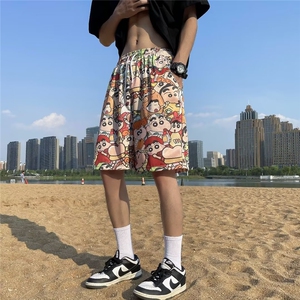 冰丝沙滩短裤男夏季日系满印卡通印花裤DK5525 P20图片