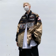 A665-P72春秋棒球服外套男美式高街ins潮牌赛车服宽松机车夹克，男装夹克，星座512-6