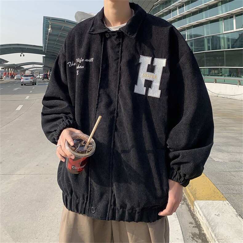 秋季高级感oversized灯芯绒外套男高街潮牌夹克上衣W3661-P57,男装夹克,星座512-2