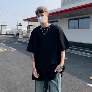 C342-P29 2024夏季新款设计感潮牌短袖男宽松百搭休闲上衣 现货图片
