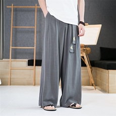 酒店新款2025现货男士棉麻裤刺绣休闲长裤ZK05-P70控98，男装休闲裤，电商A021