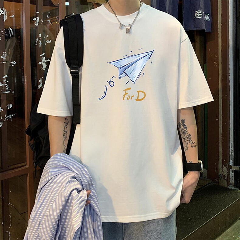 短袖男t恤纯棉夏季宽松2025新款打底衫百搭青少年体恤潮TX416-P25，男装T恤，星座505-3