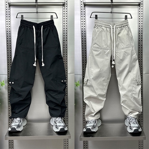 1506-1/KH10071/P45工装裤子男士夏季运动潮九分卫裤束脚大码长裤图片