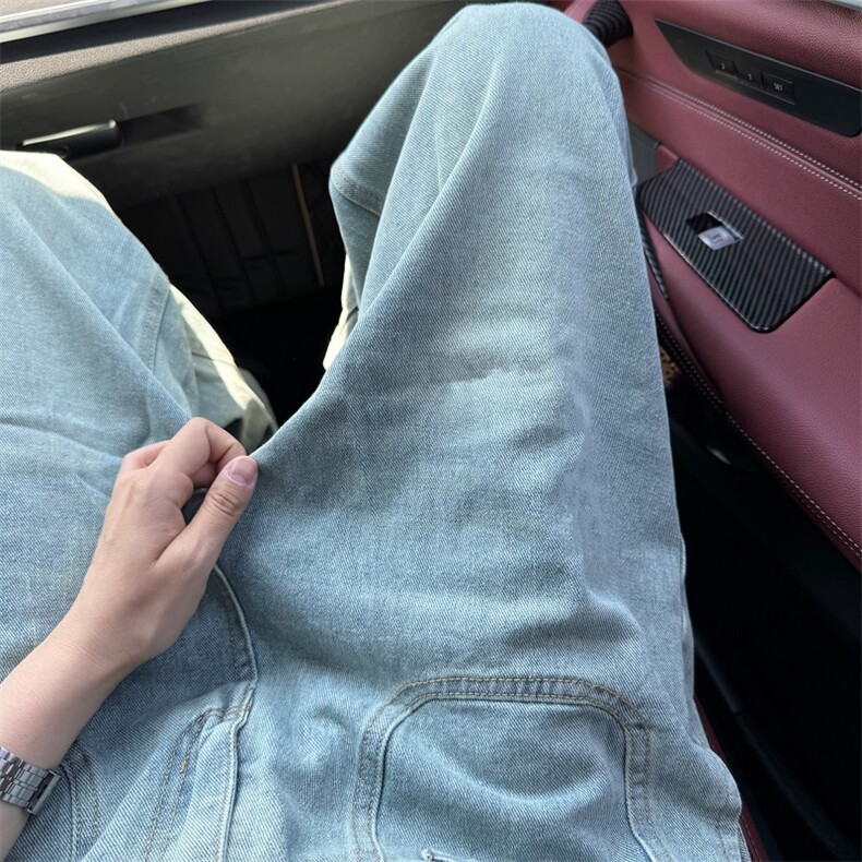 水洗中腰宽松直筒时尚日系长裤百搭男牛仔裤NZ36,男装牛仔裤,星座1116A-1（原606A）
