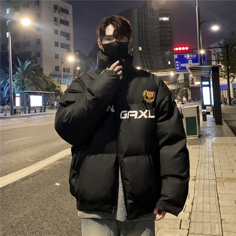 情侣装冬装大领子pu软皮棉服棉衣休闲加厚外套男女G1109P128,男装棉衣,电商A339