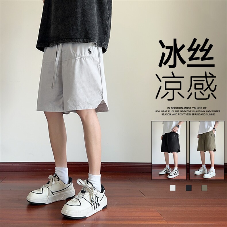 ！2025夏季新款冲孔短裤冰丝情侣速干五分裤DK355特P28控49图片