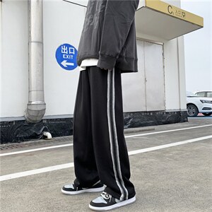春季男士休闲裤子直筒宽松潮流百搭运动裤阔腿长裤子K04-P35，男装休闲裤，星座308B-2