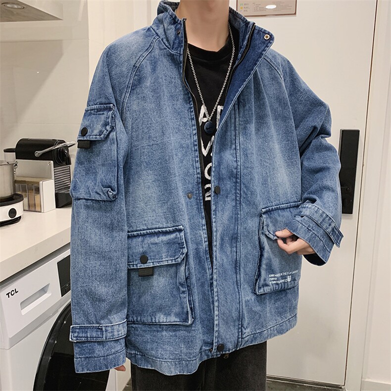 19/秋冬港风男士潮流宽松牛仔夹克情侣外套003/P98(控价108）,男装夹克,星座1506-1