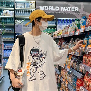 2024夏季新款宽松港风宇航员运动短袖T恤 A071-5512-P25图片