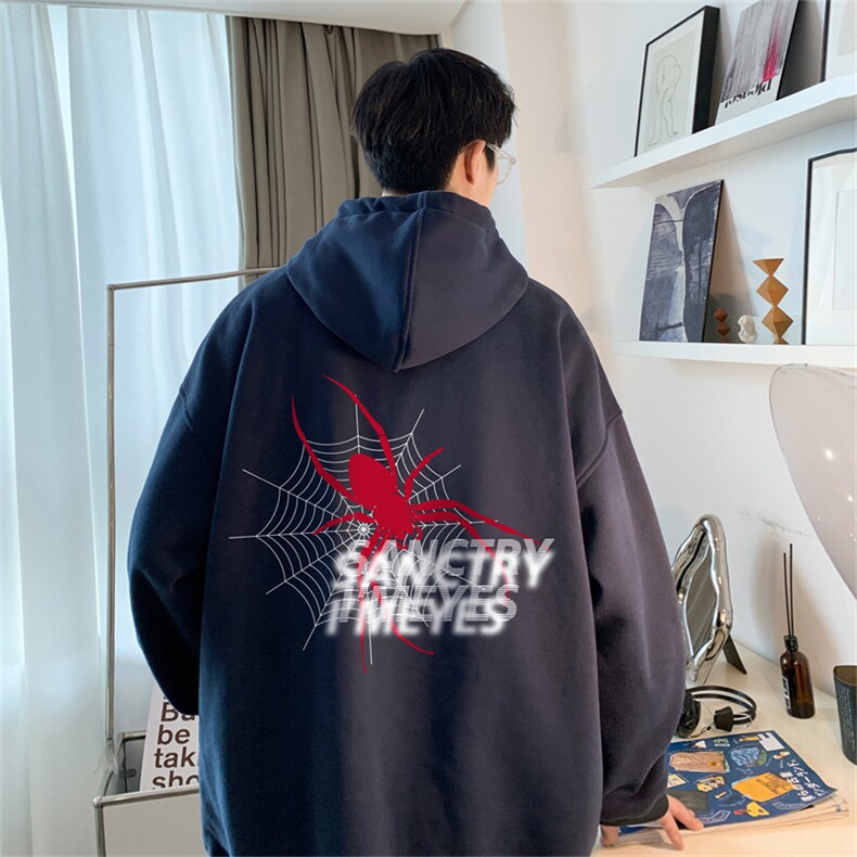 抖音品质 23/秋季320G华棉男士连帽大码印花卫衣WYH3251-P45控68图片