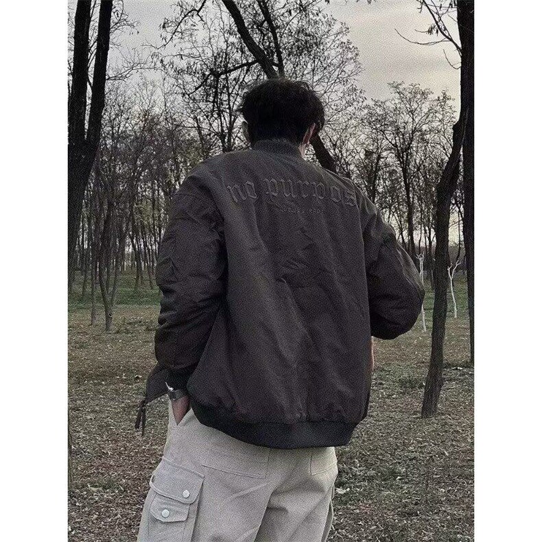 棒球服夹克男生痞帅潮牌美式复古春秋新款宽松百搭夹克上衣,男装夹克,星座506A