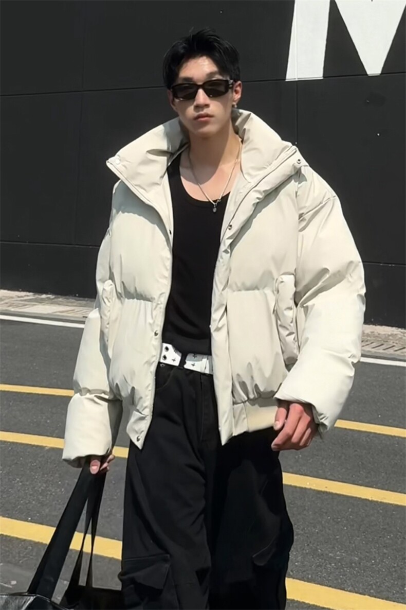 pu皮棉服冬季美式高街棉袄cleanfit短款宽松棉衣外套MF3667-特P85,男装皮衣,电商B295