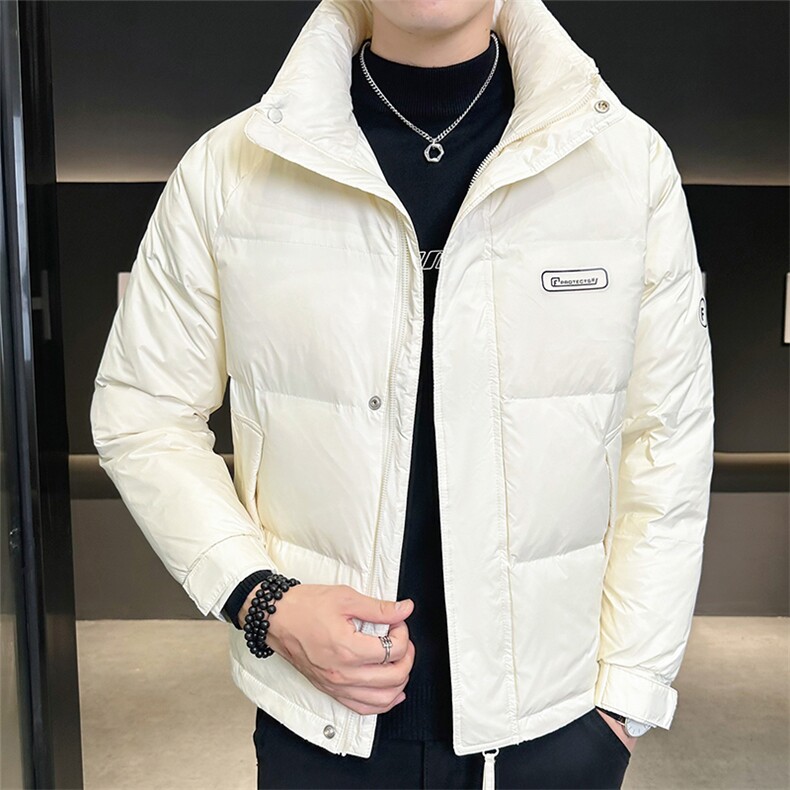 店主风冬季新款纯色休闲短款保暖羽绒服外套男YR809-P160图片