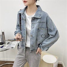 刺绣牛仔衬衫均码，水洗颜色正，女装衬衫，Y·Z 羽倬