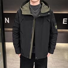 2025秋冬季二棉夹棉外套新款男士帅气连帽夹克潮流时尚男秋装,男装夹克,星座715-3,四季星座 2025秋冬季二棉夹棉外套新款男士帅气连帽夹克潮流时尚男秋装,男装夹克,星座715-3,四季星座