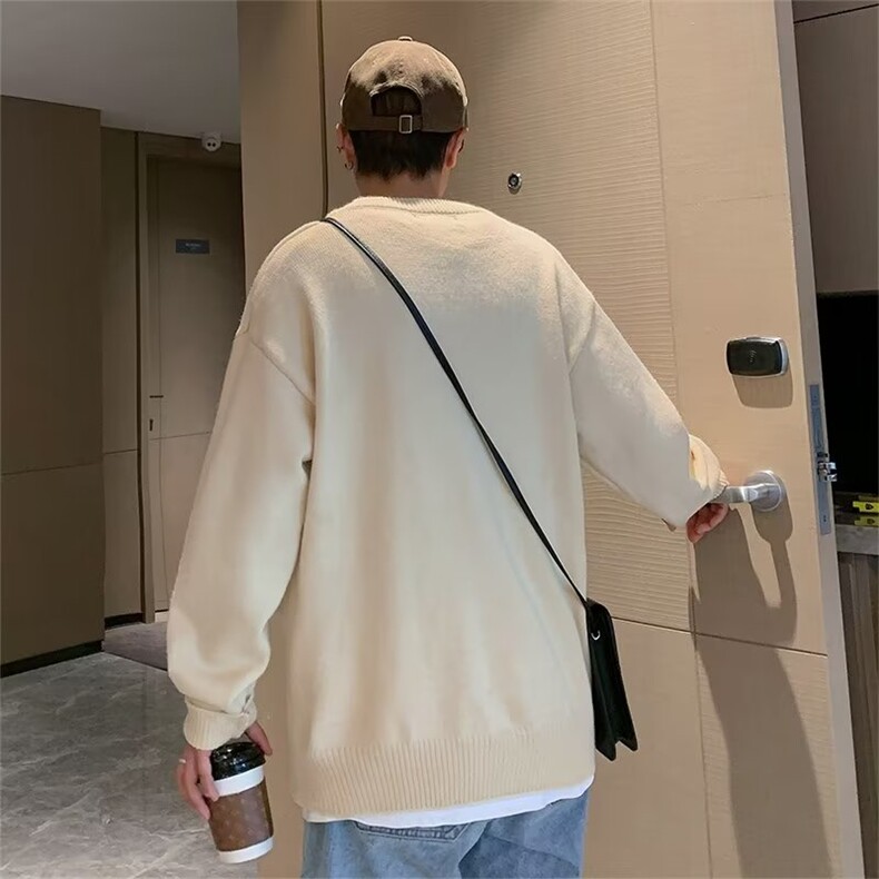 美式街头设计感圆领毛衣男慵懒风休闲针织衫MY9125P45,男装针织衫/毛衣,星座1116-2