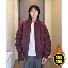 现货美式高街休闲棉衣夹克三防立领纯色户外工装加厚棉服外套，男装夹克，电商A486