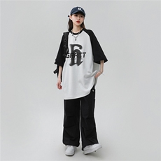 中性风新款夏季百搭字母印花时尚100棉宽松短袖T恤DT365P45控68，男装T恤，A247A