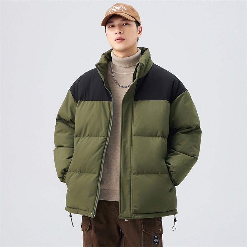 现货抖音得物品质拼接撞色三防加厚棉衣外套冬季立领棉服MY88888,男装棉衣,电商A486