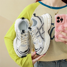 x2966-p95秋季新款韩版透气老爹鞋女ins学生休闲鞋女厚底跑步鞋女，女鞋休闲鞋，星座1407-3
