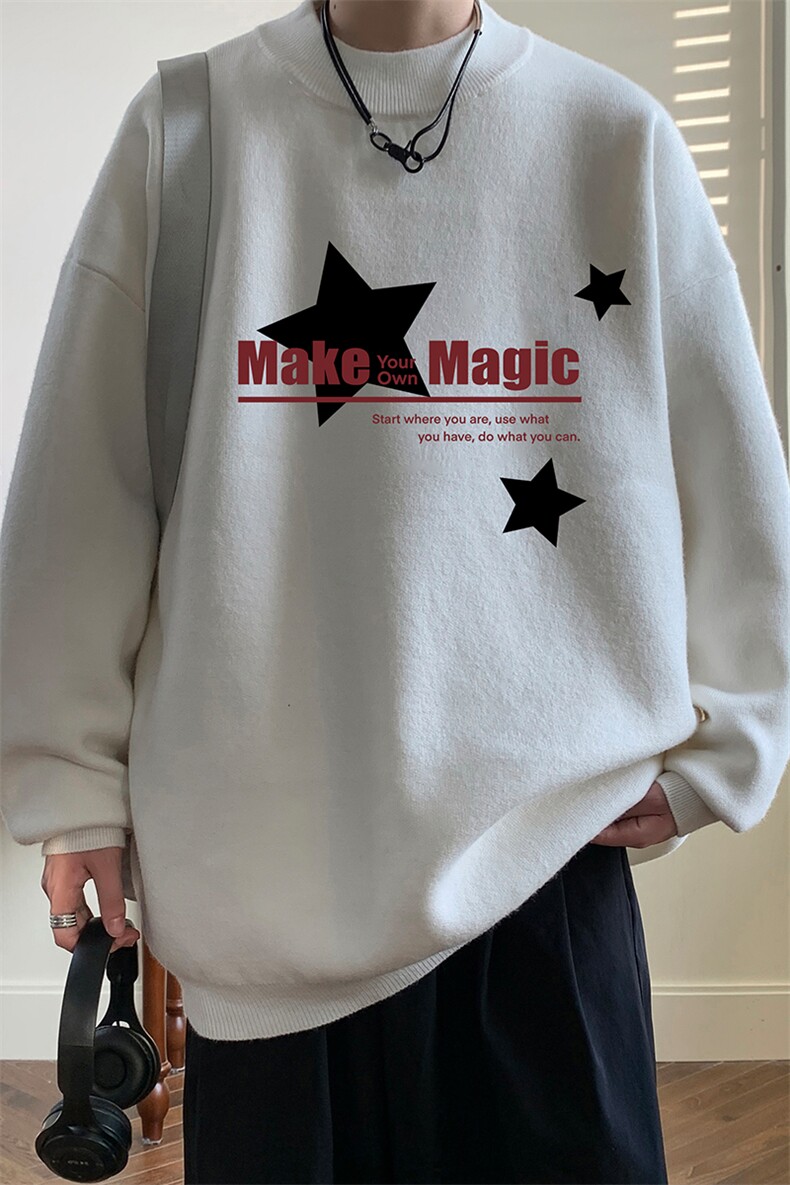 半高领毛衣男大码胖子针织衫毛线衣M18379-P45加绒款-P65,男装针织衫/毛衣,电商A040