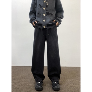 春季水洗潮牌牛仔裤男士2024新款日系复古直筒休闲裤 K7623-P42图片