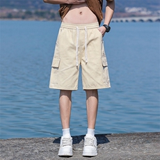 【现货】夏季新款薄款冰丝凉感五分裤男宽松休闲松紧腰5305-P38，男装牛仔裤，星座1006