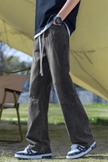 高街水洗裤子2024弯刀牛仔裤男微喇vibe直筒裤潮-BK502-P48黑色，男装牛仔裤，星座307-3(原516-1)