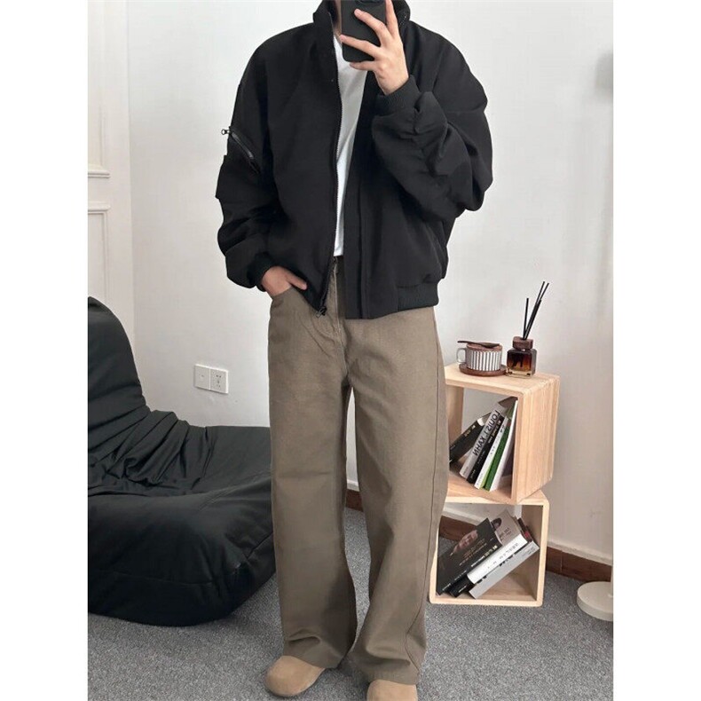 JK217LL-特P70cleanfit飞行员夹克外套男春秋款美式廓形棒球服,男装夹克,星座1007（原301D）